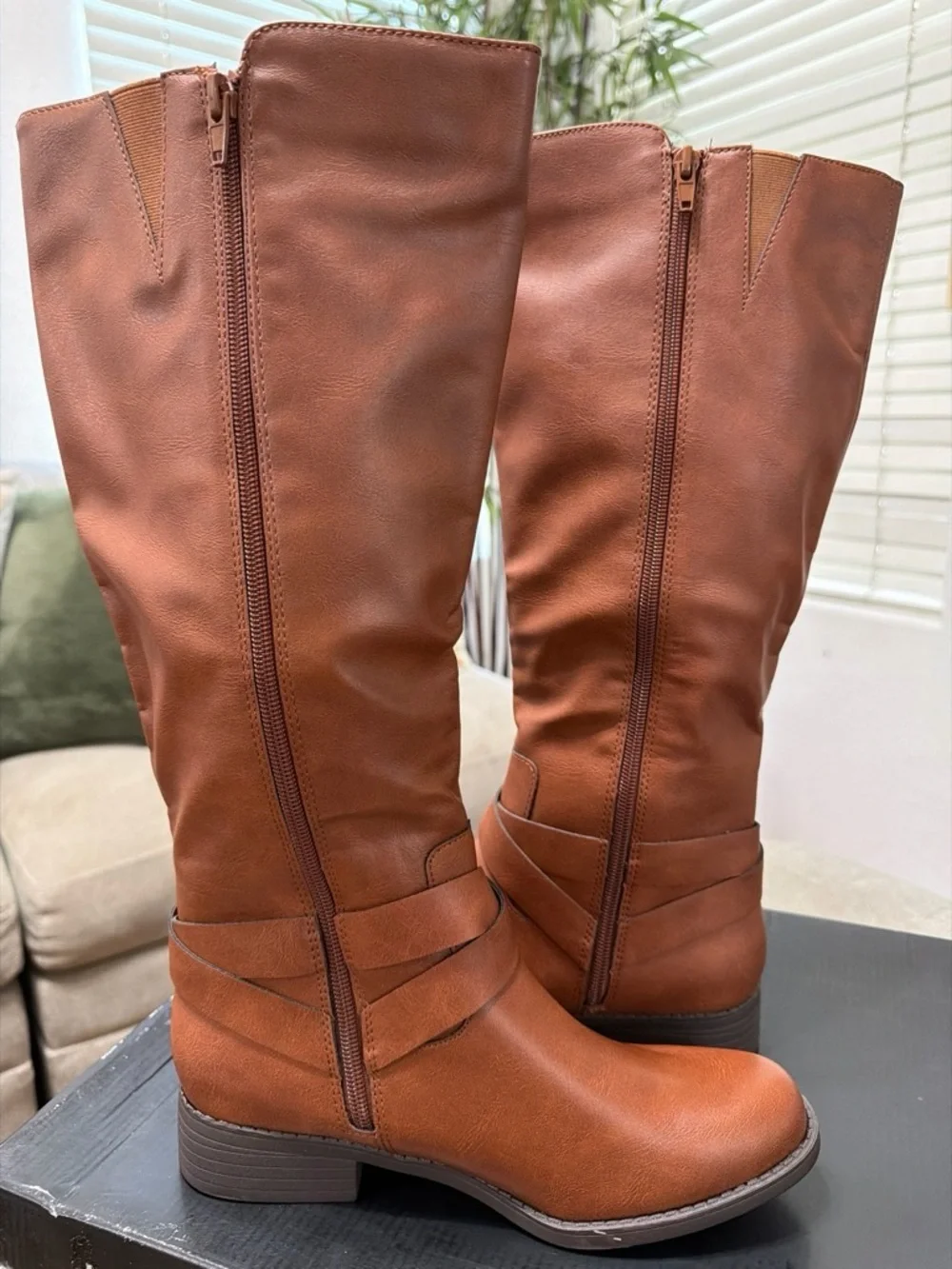 Style & Co. Tall Over-the-Knee Boots in Cognac